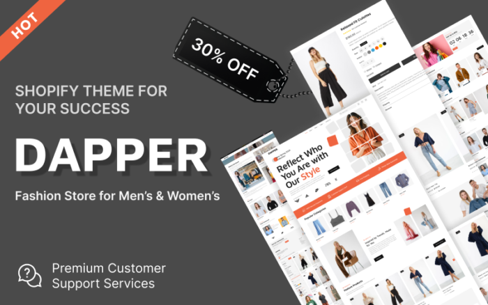 Dapper - Fashion Beauty & Clothing Store Shopify Theme