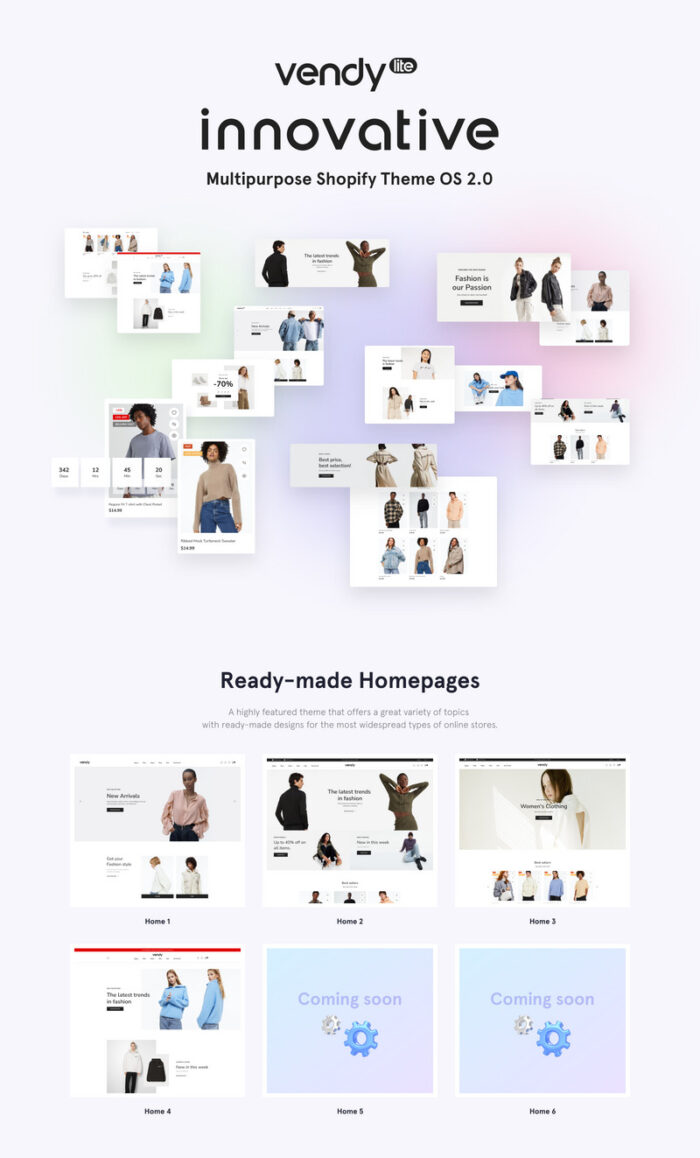 Vendy Lite - Innovative Multipurpose Shopify Theme OS 2.0 - Features Image 2