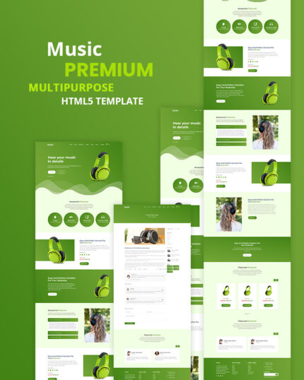 Music - Headphone Business Multipurpose HTML5 Website Template - Features Image 1