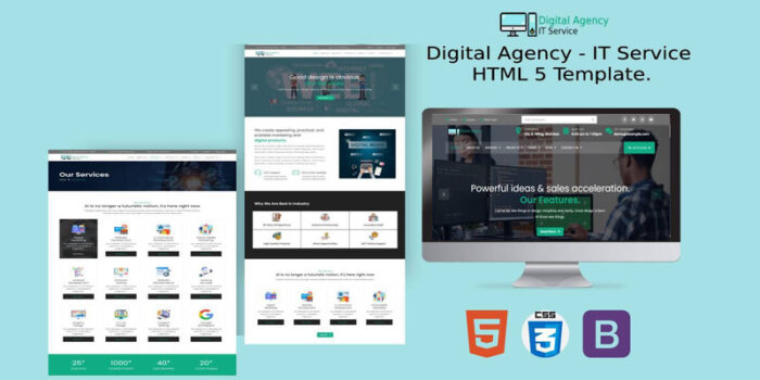 Digital Agency - IT Service HTML 5 Template. - Features Image 1