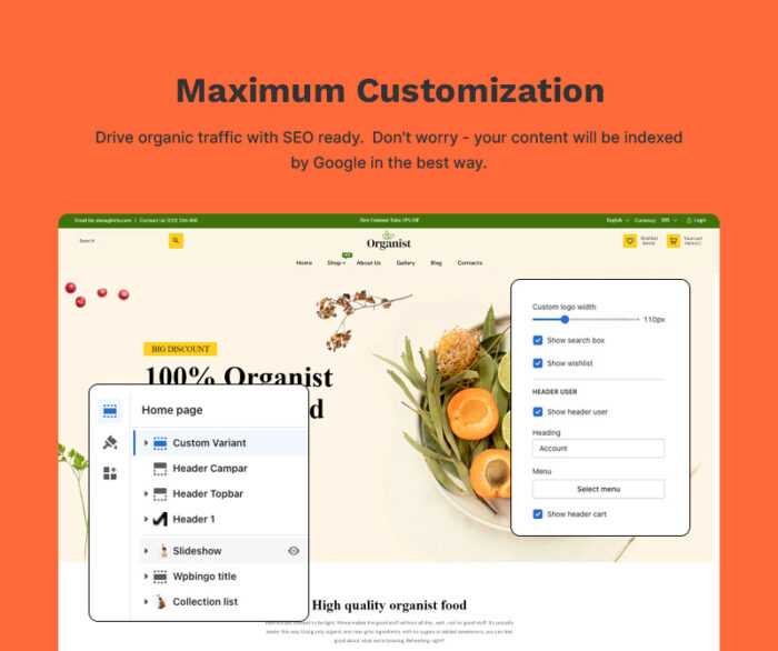 Organist - Organic Fruit & Grocery Store High level Shopify 2.0 Multi-purpose Responsive Theme - Features Image 6