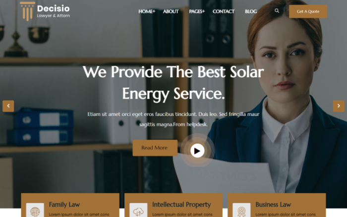 Decisio - Law Firm and Attorney Wordpress Theme.