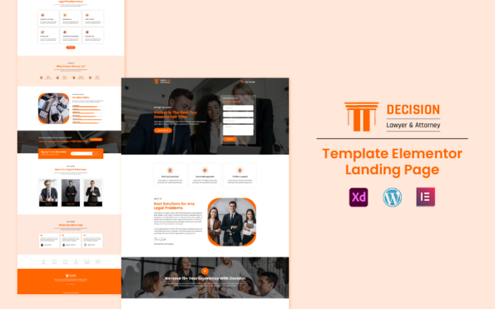 Decision - Lawyer and Attorney Services Landing Page