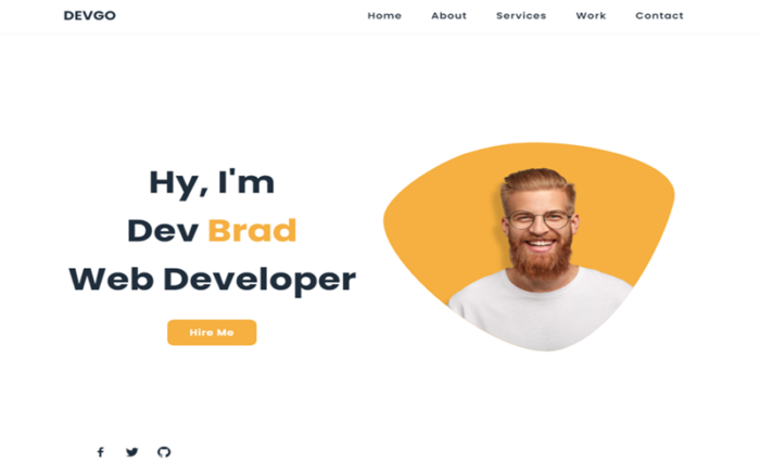 DevGo - Responsive Onepage Personal Portfolio HTML Template