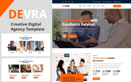 DEVRA - Creative Digital Agency Website Template