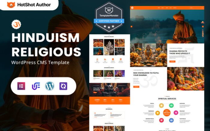 Dharma - Hinduism And Religious Worship WordPress Elementor Theme