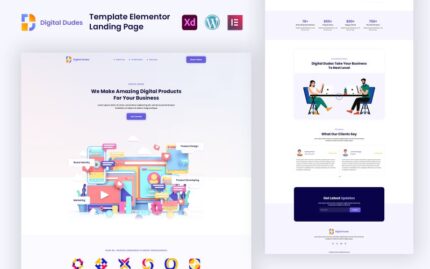 Digital Dudes - Digital Services Ready to Use Elementor Template