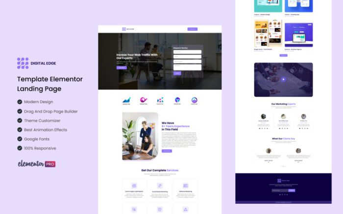 Digital Edge - Web and SEO Services Ready to Use Elementor Template