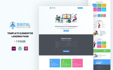 Digital Education - Online Education Ready to Use Elementor Template