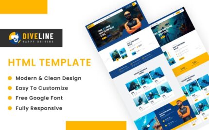 Diveline - Scuba Diving HTML Template