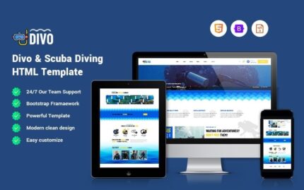 Divo - Scuba Diving  Website Template