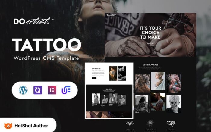 Doartist - Tattoo Artist WordPress Elementor Theme