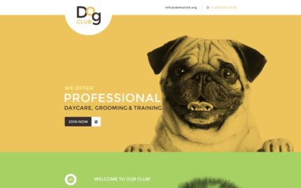 Dog Responsive Landing Page Template