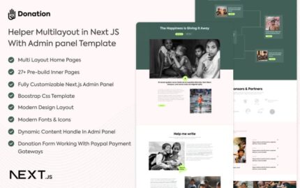 Donation in Next JS with Admin Panel Template