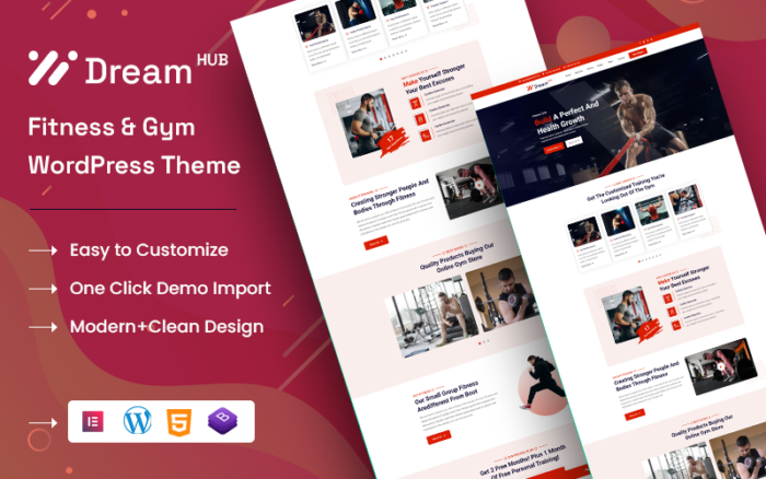 DreamHub Fitness & Gym WordPress Theme