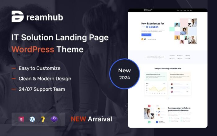 DreamHub - IT Solution and Landing Page WordPress Theme