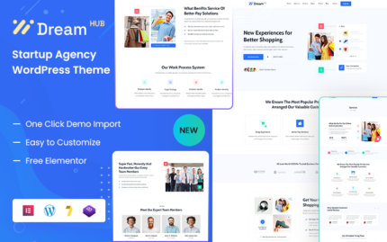 DreamHub Startup Agency WordPress theme