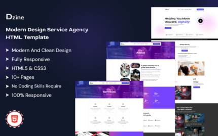 Dzine - Modern Design Service Agency HTML Template