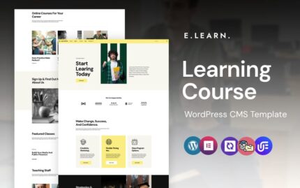 E-Learn -  Online Learning Courses WordPress Elementor Theme