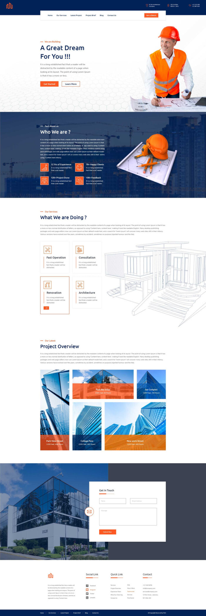 Buildex – Construction Services HTML5 Landing Page Template - Features Image 1