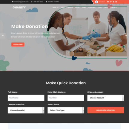 Ghaniyy - Charity & Donation One Page HTML Landing Page Template - Features Image 1