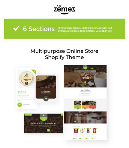 Coffee Store and Barista Shopify Theme - Features Image 1