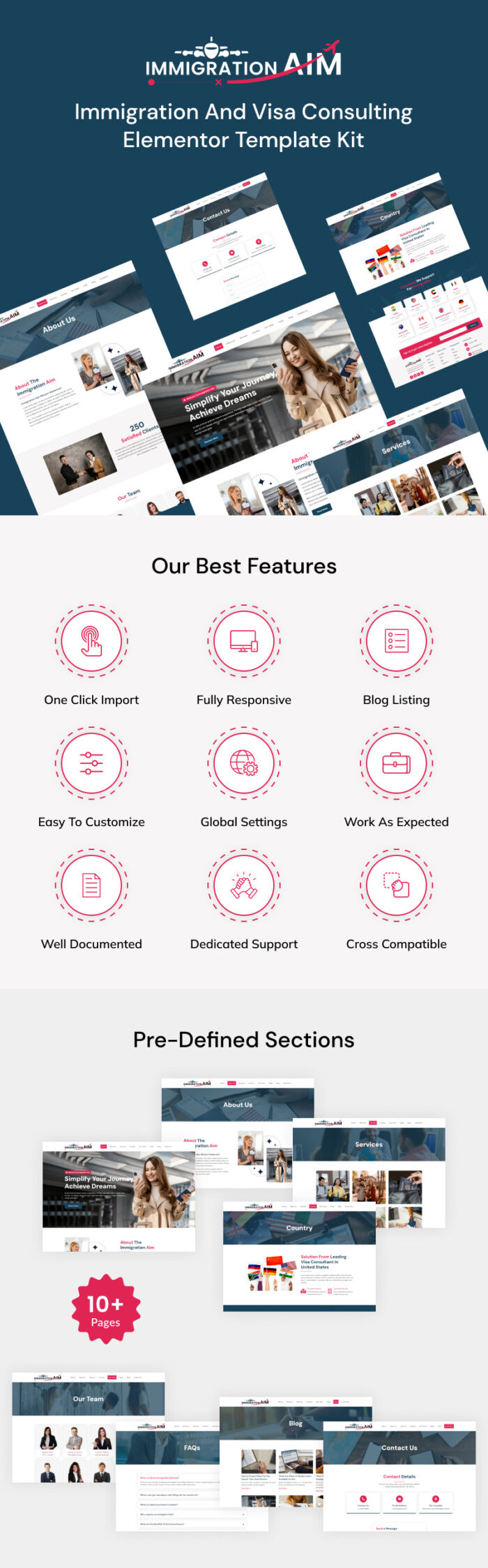Immigration Aim - Immigration And Visa Consulting Elementor Template Kit - Features Image 1