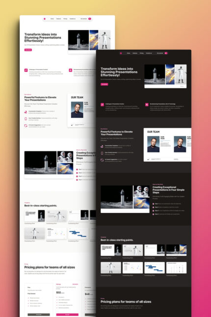 Prezenta - The AI-Powered Presentation Architect HTML Landing Page Template - Features Image 1