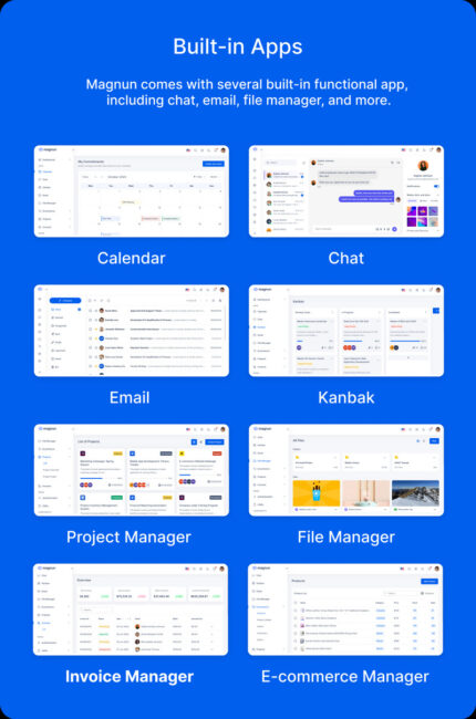 Magnun - React Admin Template - Features Image 1