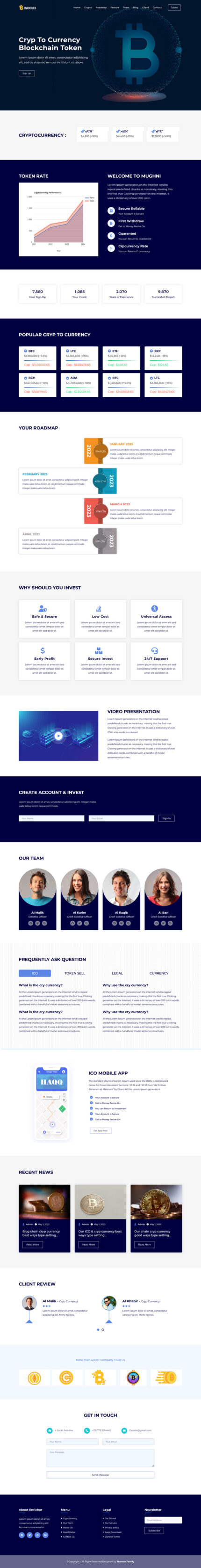 Enricher - ICO Bitcoin & Cryptocurrency Landing Page Theme - Features Image 1