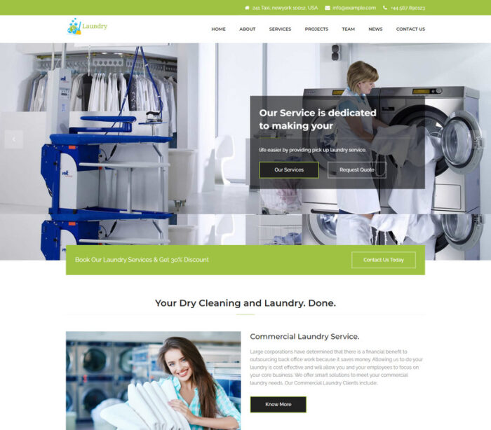 Laundry, Dry Cleaning Services Html Templates - Features Image 1