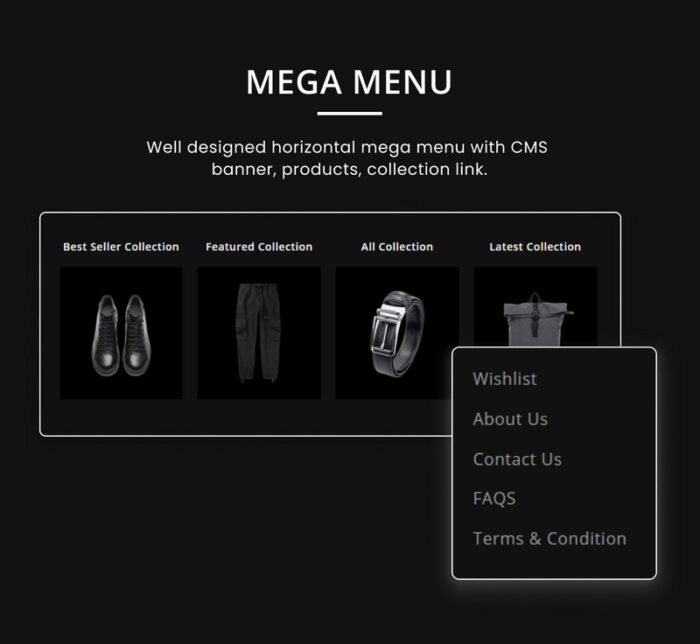 Brand Mega Fashion–Style Cloths–Shoes Shopify 2.0 Premium Responsive Theme - Features Image 7