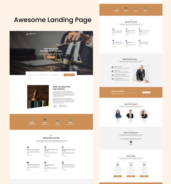 Law shield - Lawyer Services Elementor Landing Page Template - Features Image 3