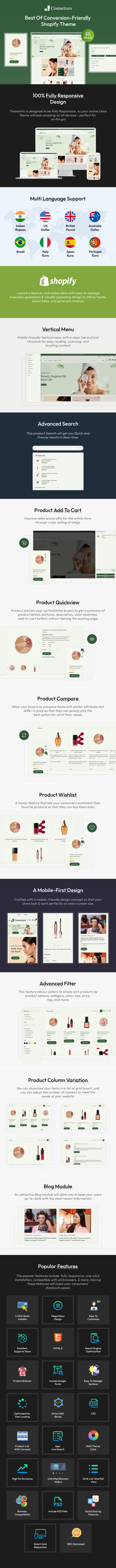 Cosmetzen - Beauty & Cosmetics Responsive Shopify Theme - Features Image 1