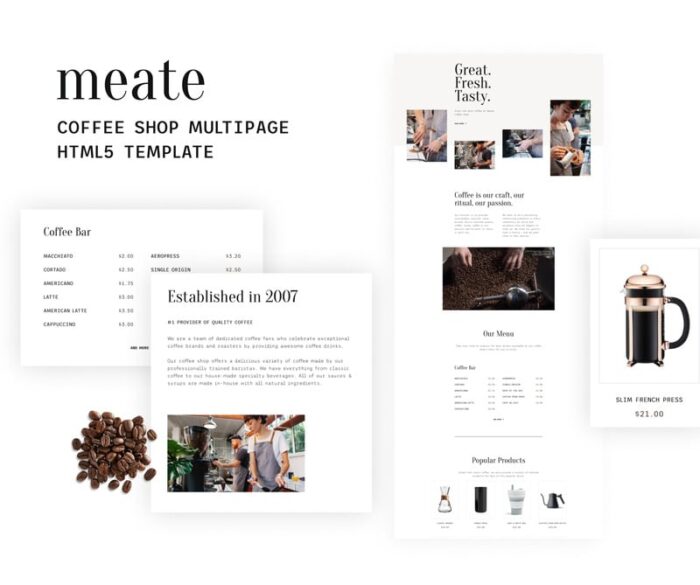 Meate - Coffee Shop HTML5 Website Template - Features Image 2