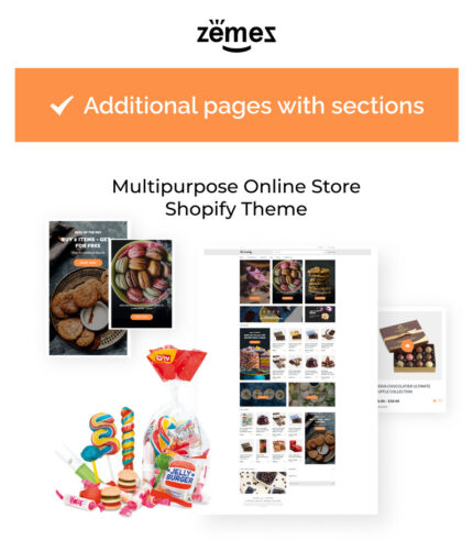 Ms.Candy - Delicicous Sweets & Candies Online Store Shopify Theme - Features Image 1