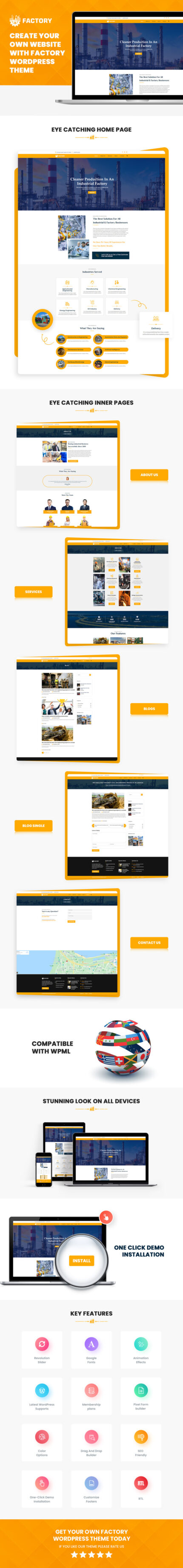 Factory - Industrial Business WordPress Theme - Features Image 1