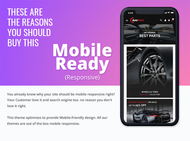 AutoPartz - Responsive Prestashop Theme - Features Image 1
