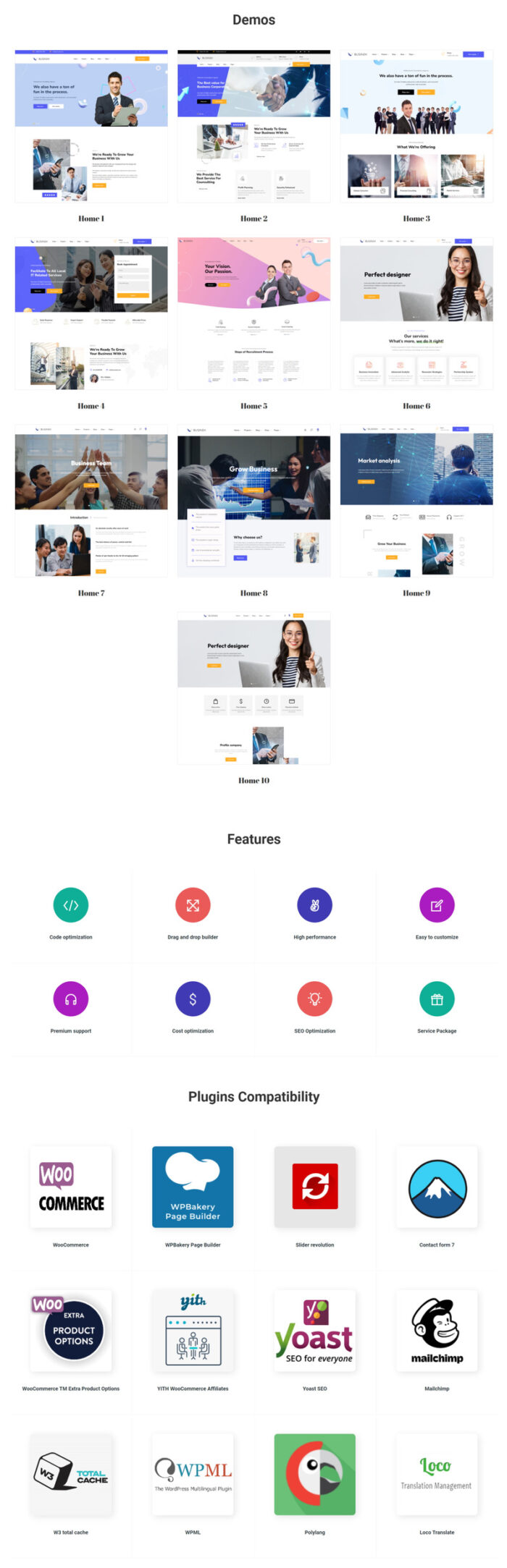 Businek – Creative Multipurpose Elementor WordPress Theme - Features Image 1