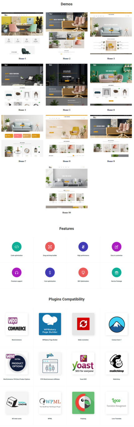 Deco Furniture – The Elementor Decorate Furniture WordPress theme - Features Image 1