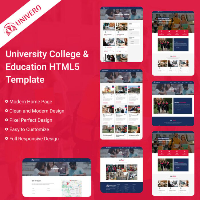 Univero - College University HTML5 Bootstrap Template - Features Image 1