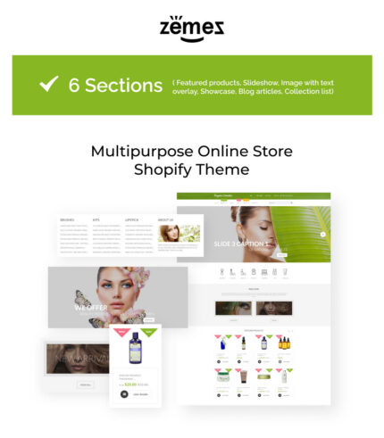 Organic Cosmetics Shopify Theme - Features Image 1