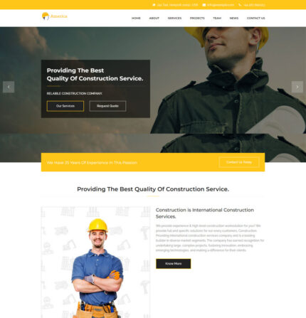 America Construction Building  Html Template - Features Image 1