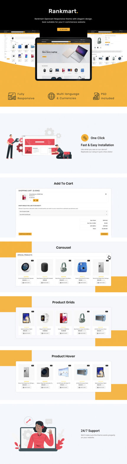 Rankmart  - Mega Store OpenCart Template - Features Image 1