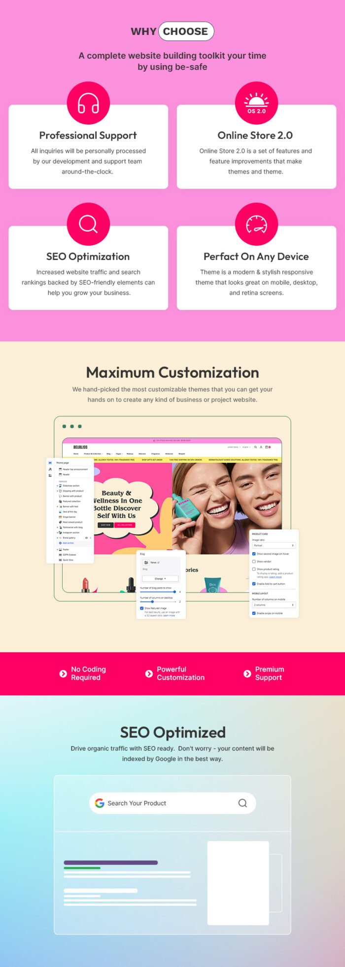 Beubliss - Beauty & Cosmetics Store Multipurpose Shopify 2.0 Responsive Theme - Features Image 1