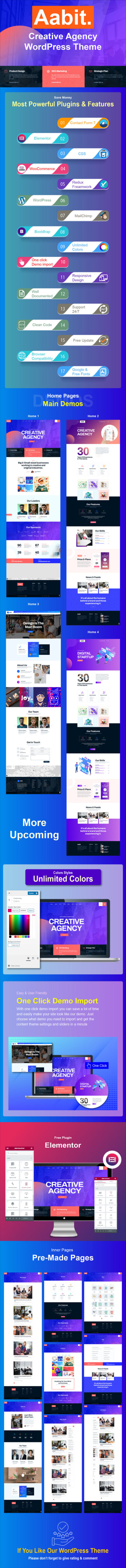 Aabit - Startup & Multipurpose WordPress Theme - Features Image 1