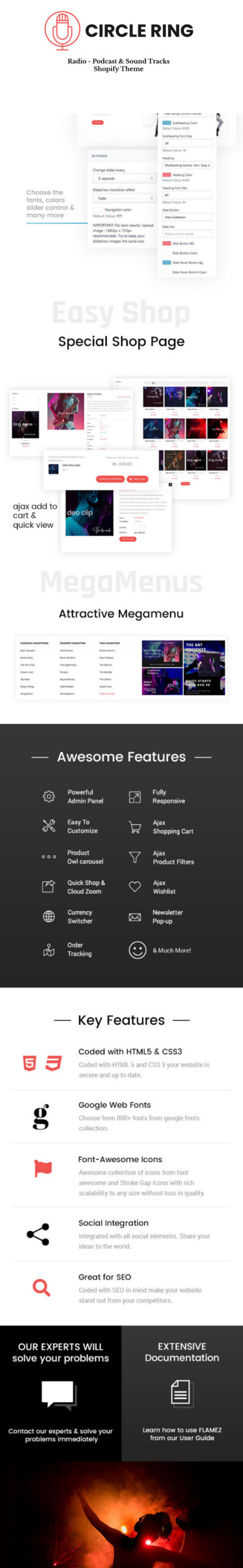 Circle Ring - Radio, Podcast & Songs Tracks Shopify Theme - Features Image 1