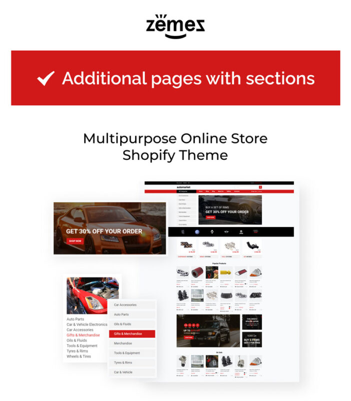 Automarket - Strict Car Parts Online Store Shopify Theme - Features Image 1