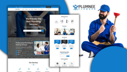 Plumnee Simple Plumbing & Sanitary Landing Page HTML5 Template - Features Image 1