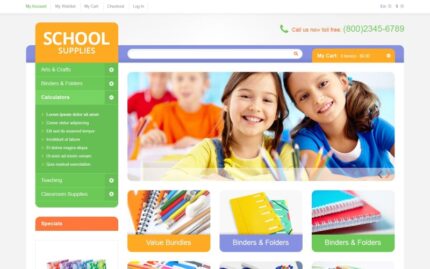 Educational  School Supplies Magento Theme